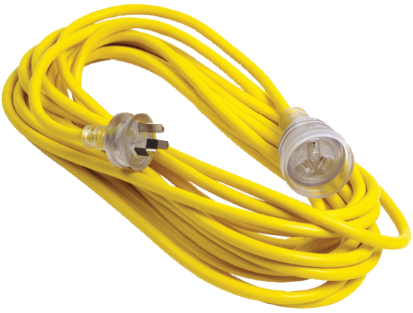 Extension leads heavy duty yellow