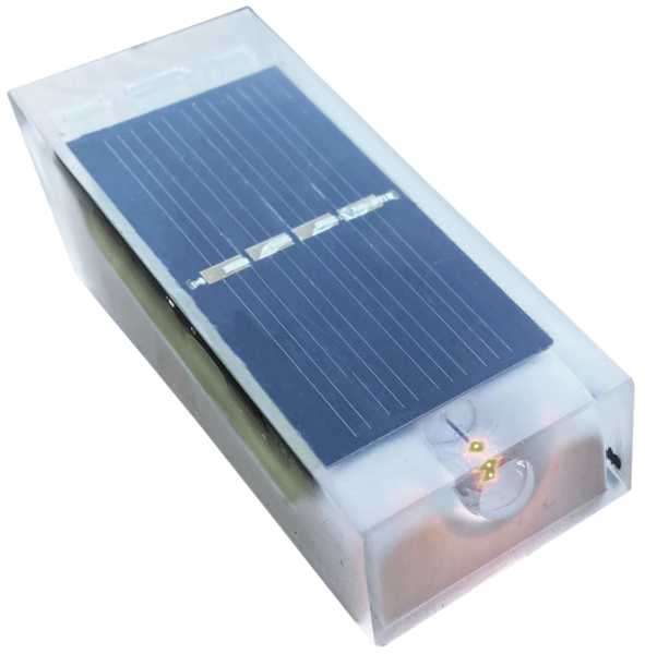 LED solaire jour nuit pour butée parking noir