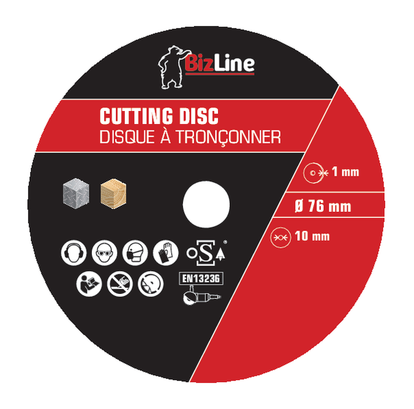 Pack de 10 disques à tronçonner pour métal