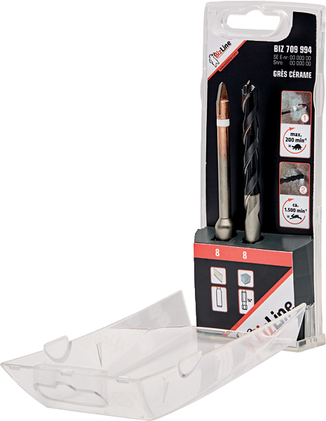 Set ceramic stoneware and concrete drill bits