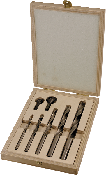 Coffret de 7 forets bois cylindriques