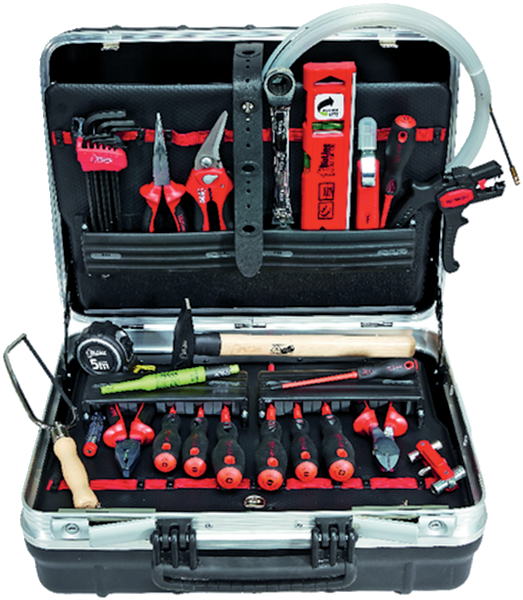Koffer van polypropyleen master 24 stuks gereedschap