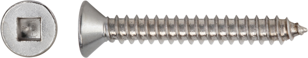 Self-tapping screws countersunk head square drive