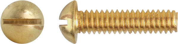 Brass machine screws round head slotted
