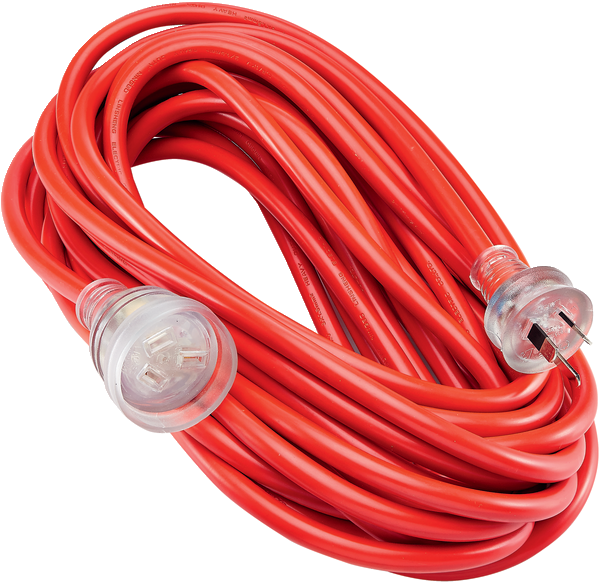 Extension leads extra heavy duty red